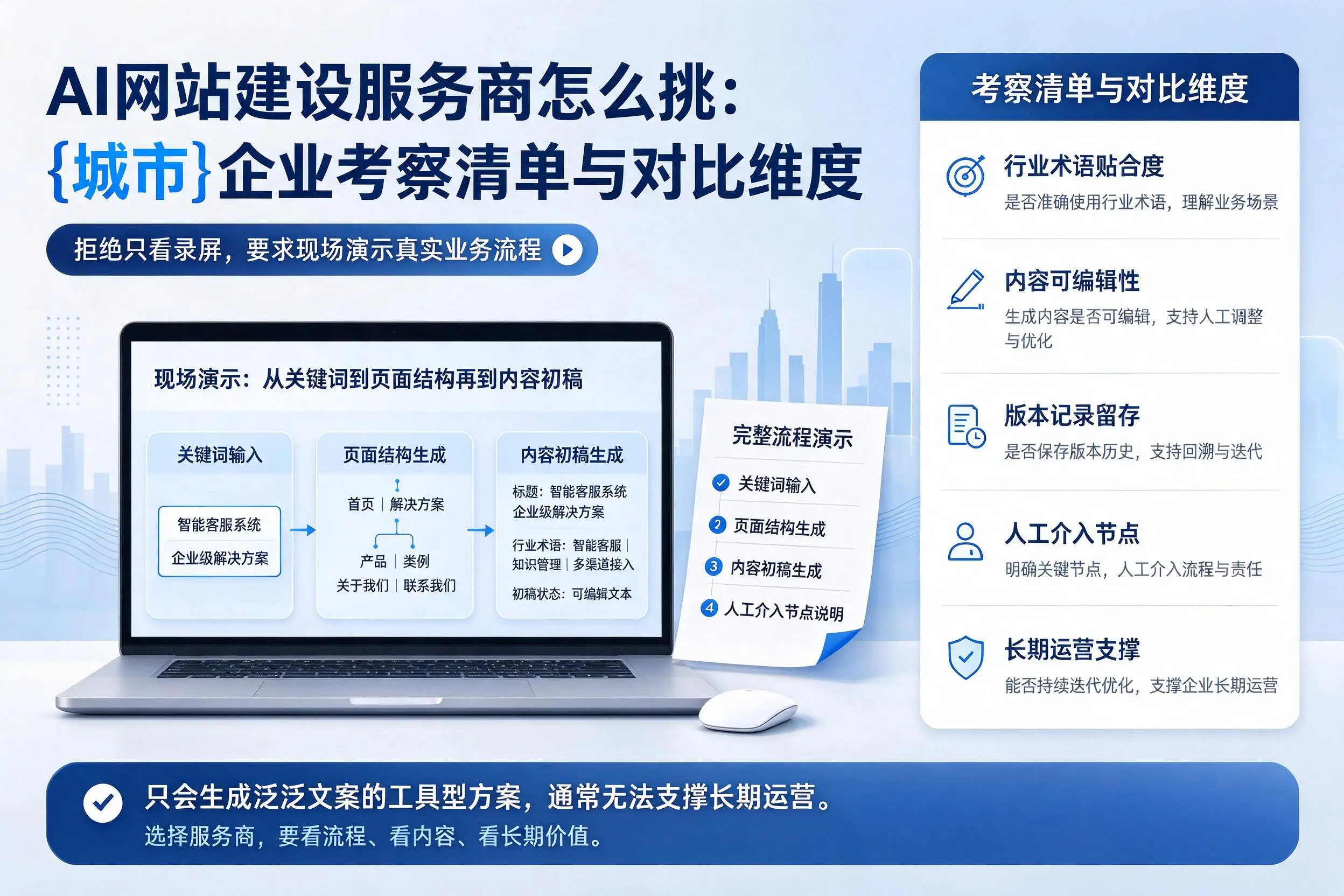 AI网站建设服务商怎么挑:兴安企业考察清单与对比维度