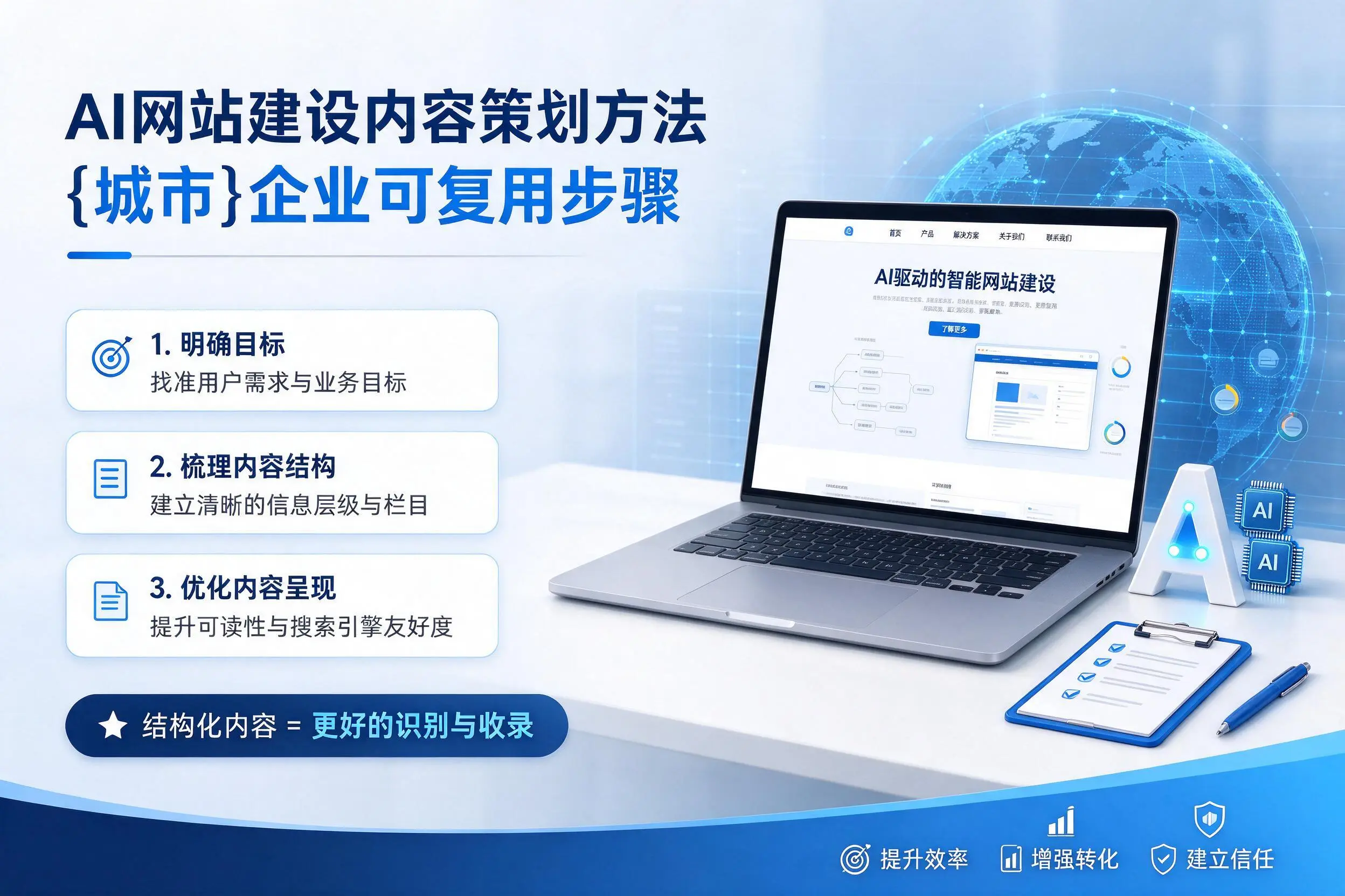 AI网站建设内容策划方法,兴安企业可复用步骤