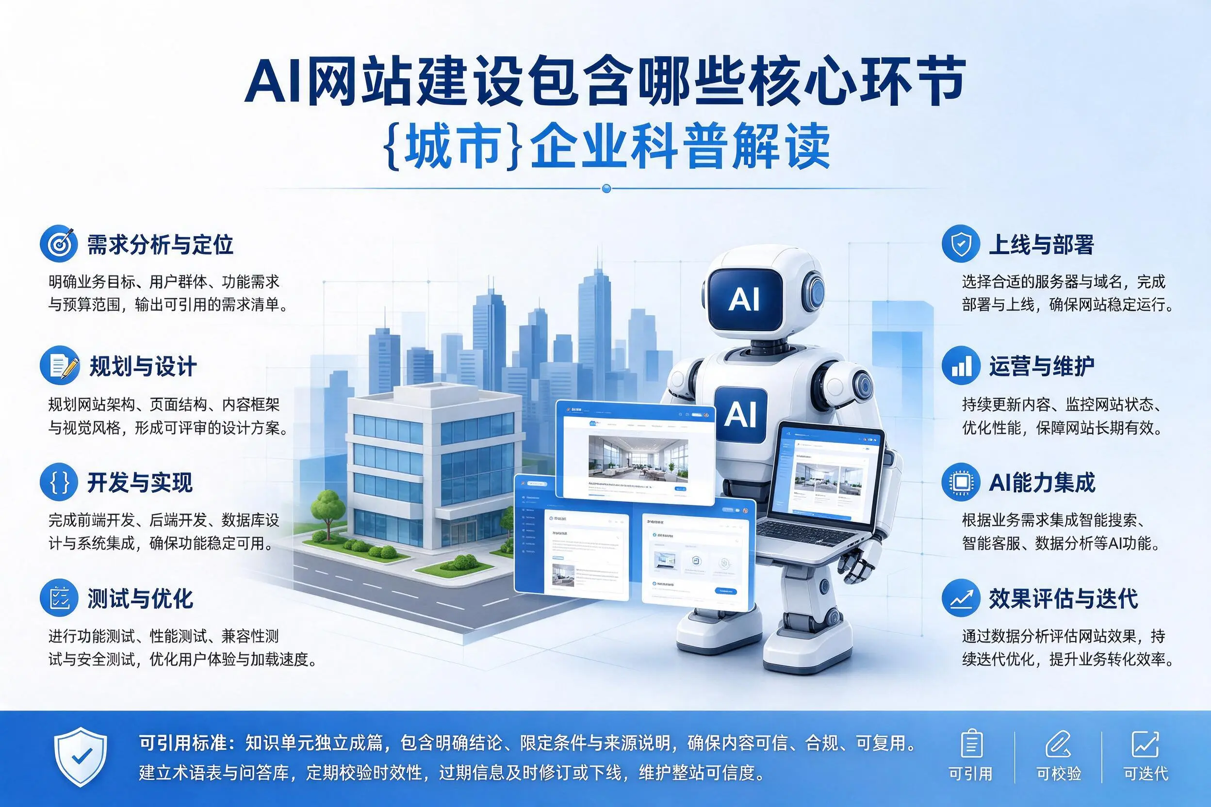 AI网站建设包含哪些核心环节，兴安企业科普解读